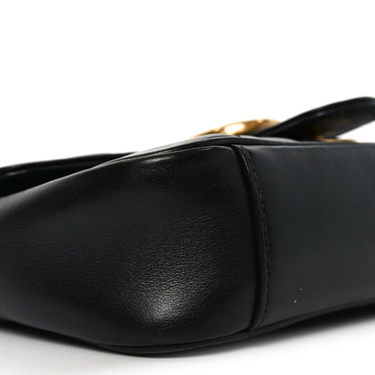 Gucci Calfskin Matelasse Mini GG Marmont Shoulder Bag Black 9 of 10
