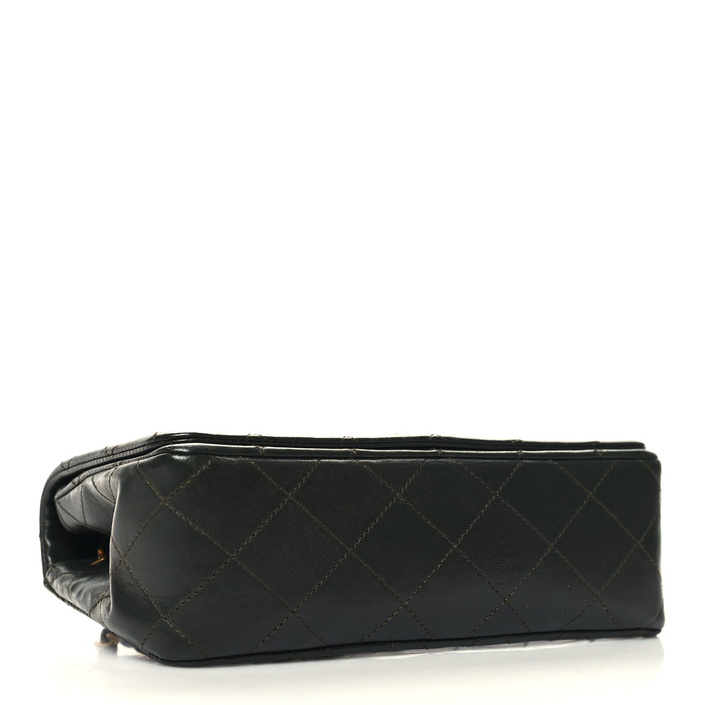 Lambskin Quilted Small Single Flap Bag Green