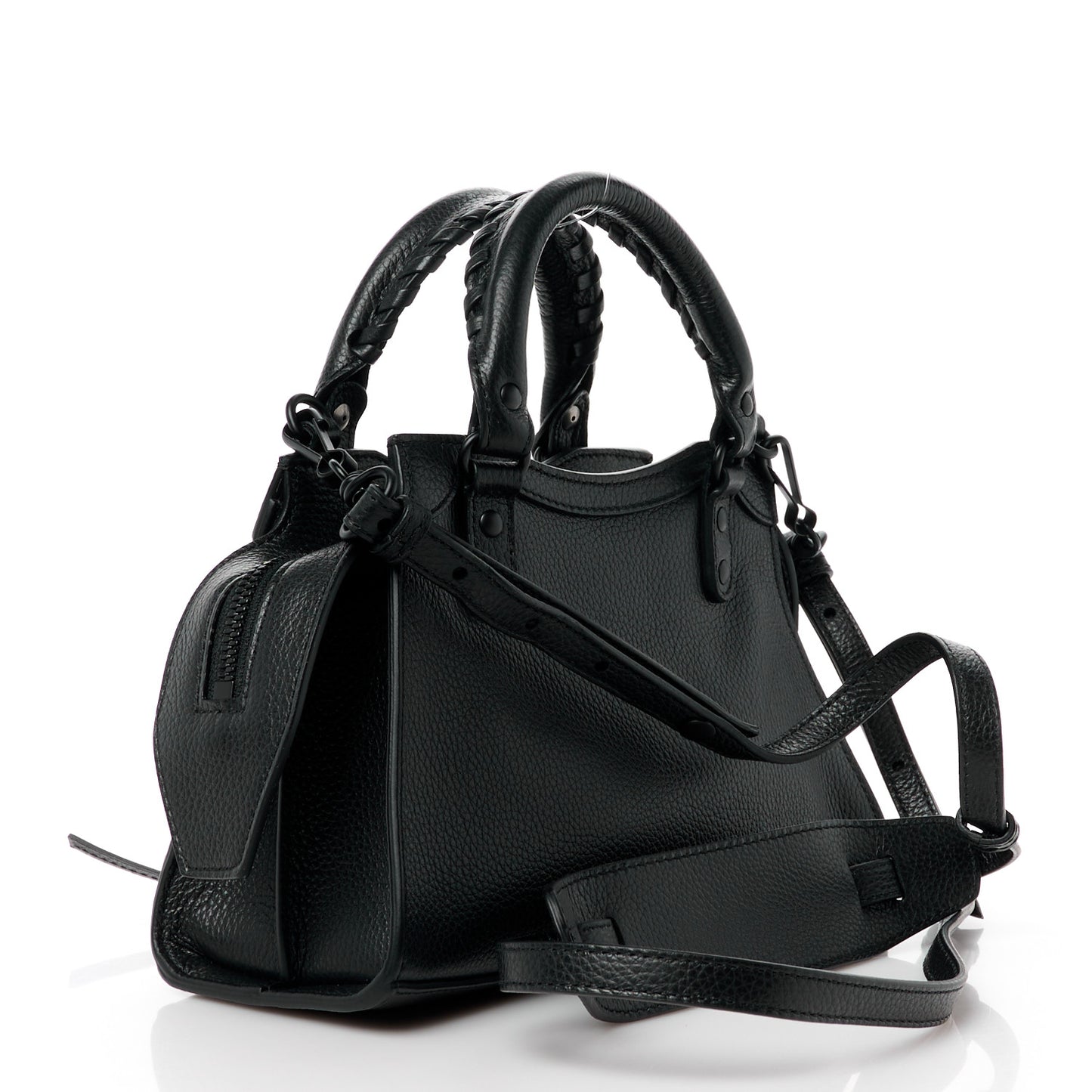 Grained Calfskin Neo Classic Black Hardware Mini City Black