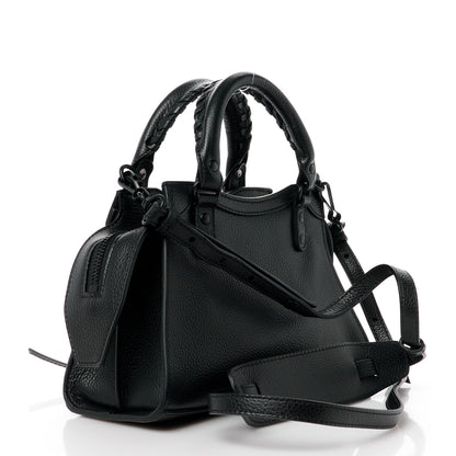 Balenciaga Grained Calfskin Neo Classic Black Hardware Mini City Black 3 of 10