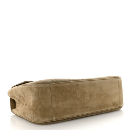 Chanel Suede Calfskin Small Souplissimo Maxi Flap Dark Beige 3 of 10