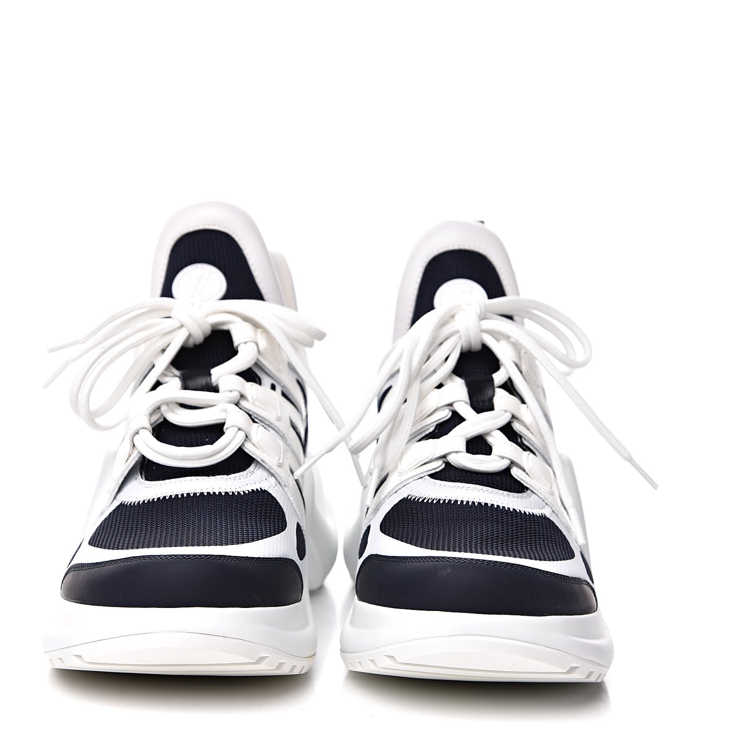 Calfskin Technical Nylon LV Archlight Sneakers 40 Marine