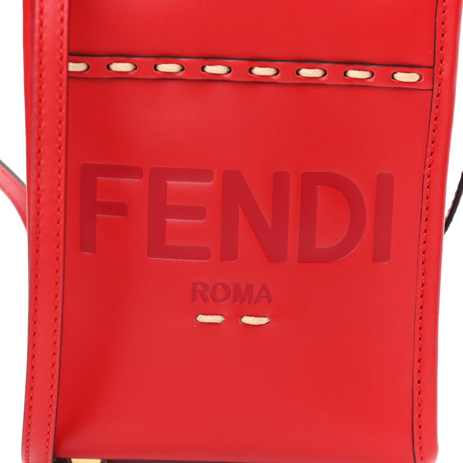 Fendi Vitello King Plexiglass Mini Fendi Sunshine Shopper Tote Fuoco 8 of 10