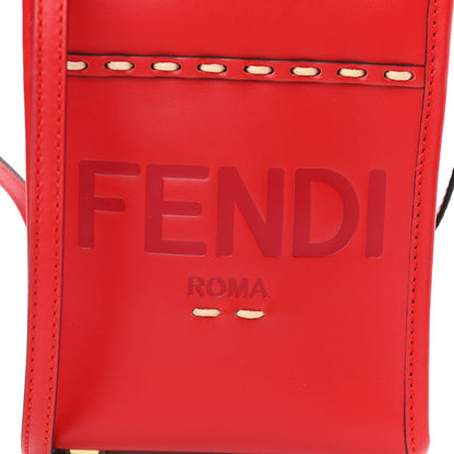 Fendi Vitello King Plexiglass Mini Fendi Sunshine Shopper Tote Fuoco 8 of 10