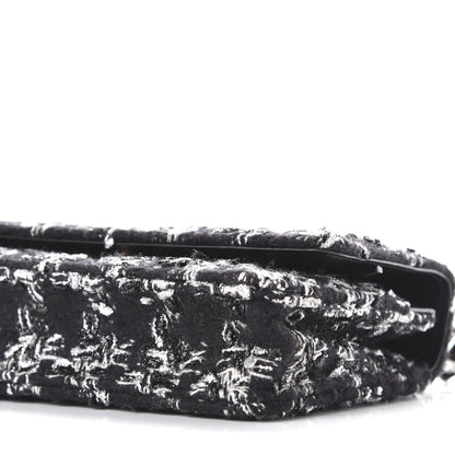 Chanel Wool Tweed Lambskin Quilted Chanel 19 Wallet On Chain WOC Black 7 of 12