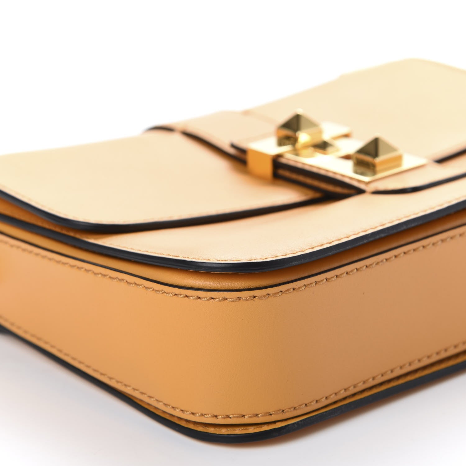 Valentino Garavani Vitello B-Rockstud Flap Mandarin Sorbet 6 of 9