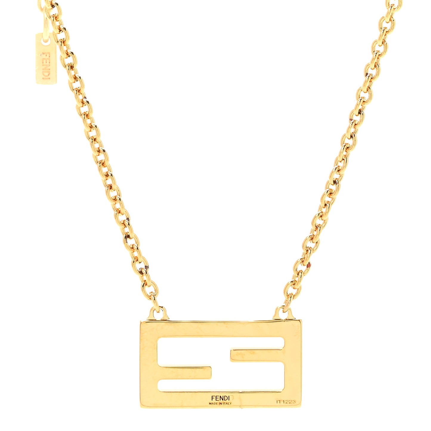 Bronze Baguette Necklace Gold
