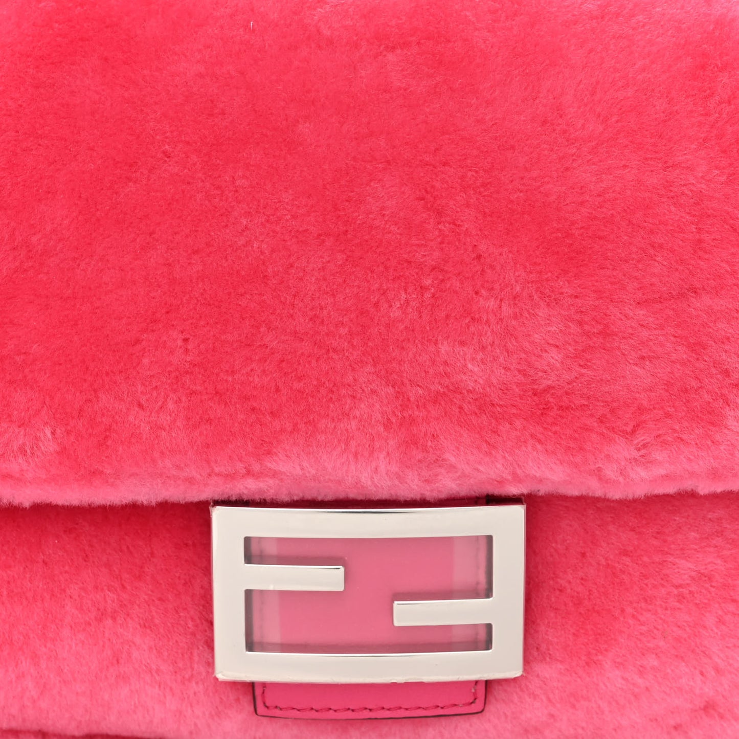 Shearling Shiny Nappa Baguette Rosa Fluo