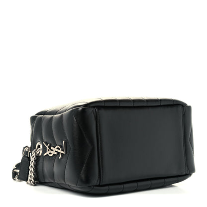 Saint Laurent Calfskin Y Quilted Monogram Small Loulou Bowling Bag Black 4 of 11