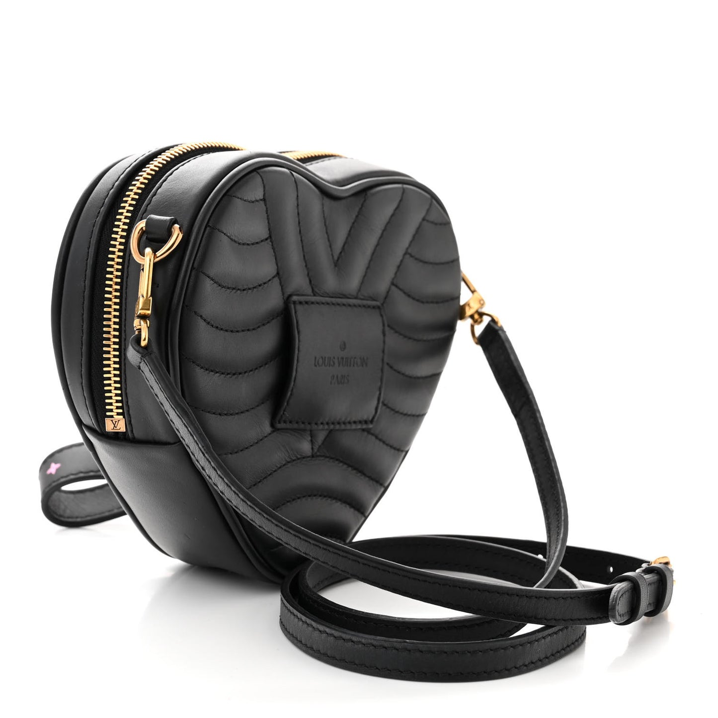Calfskin New Wave Heart Bag Black