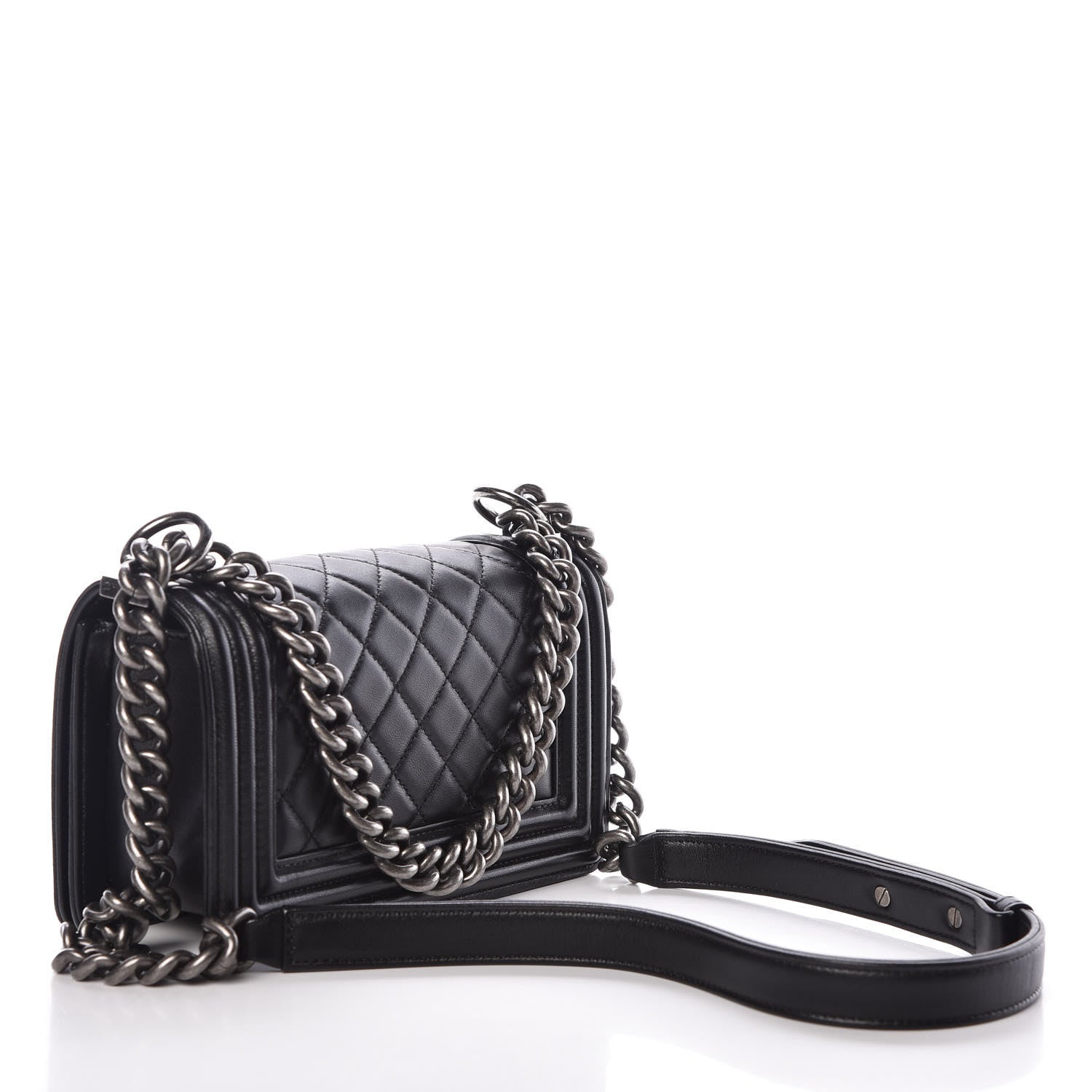 Chanel Lambskin Quilted Small Boy Flap Black 3 of 9