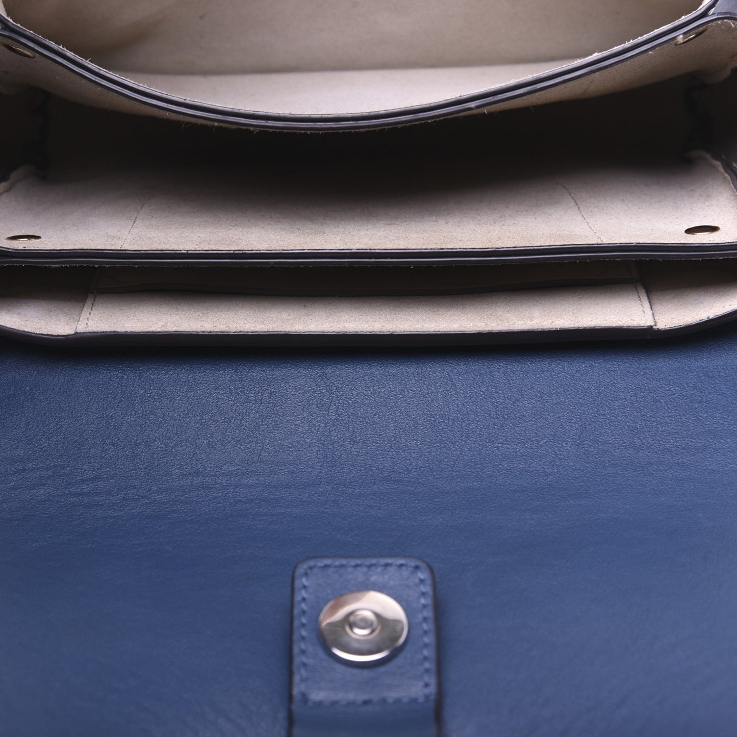 Suede Calfskin Small Faye Shoulder Bag Majolica Blue