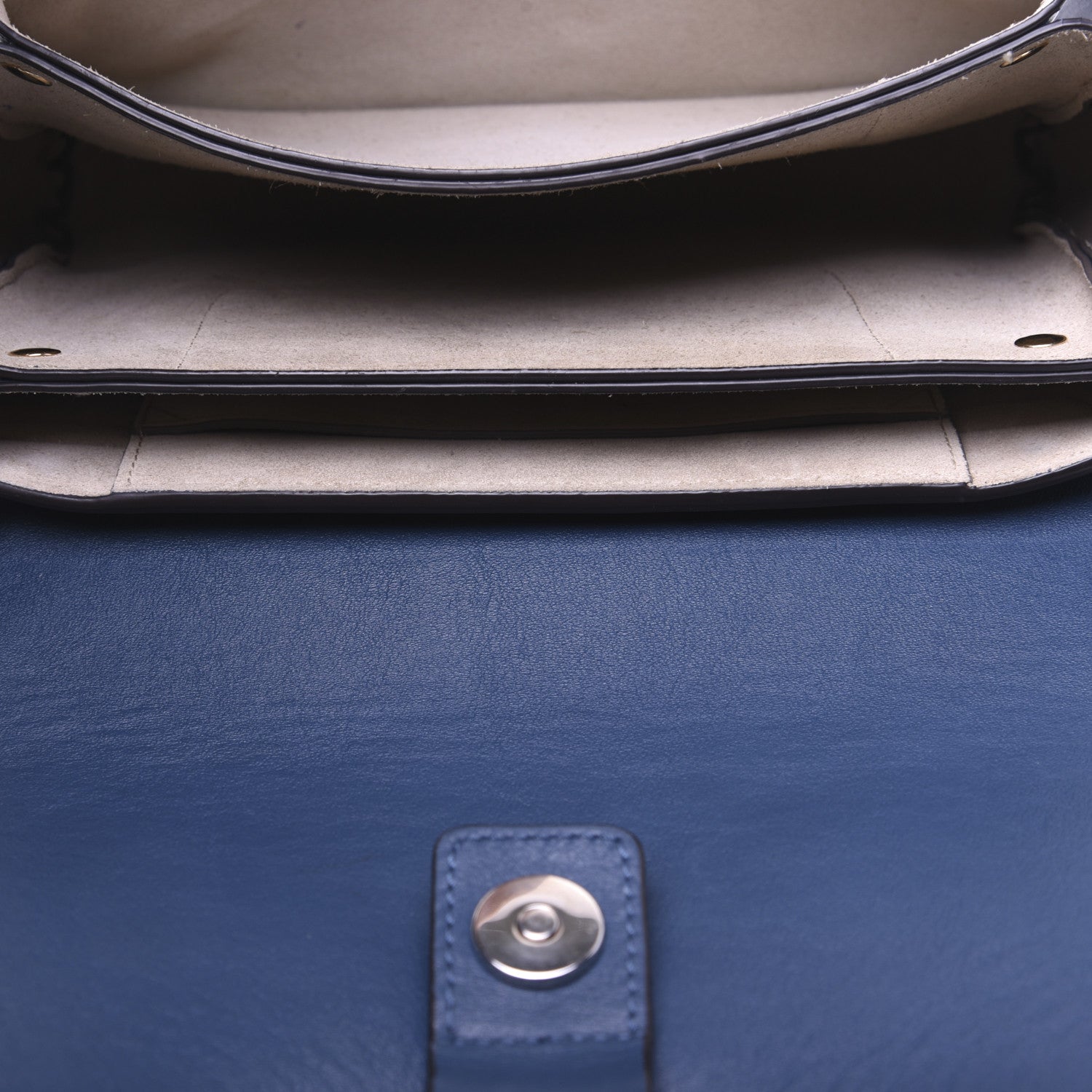 Chloe Suede Calfskin Small Faye Shoulder Bag Majolica Blue 13 of 17