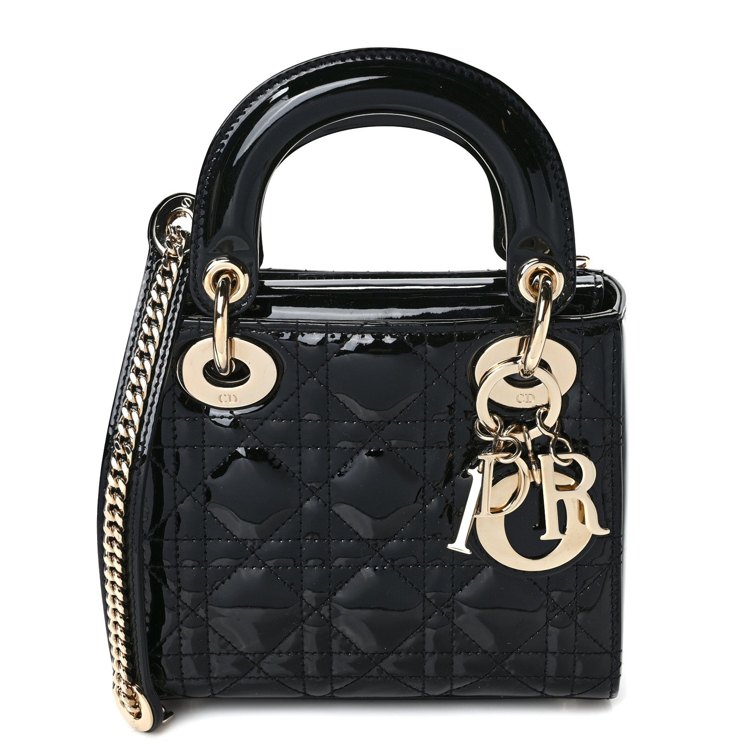 Christian Dior Patent Cannage Mini Lady Dior Black 1 of 9