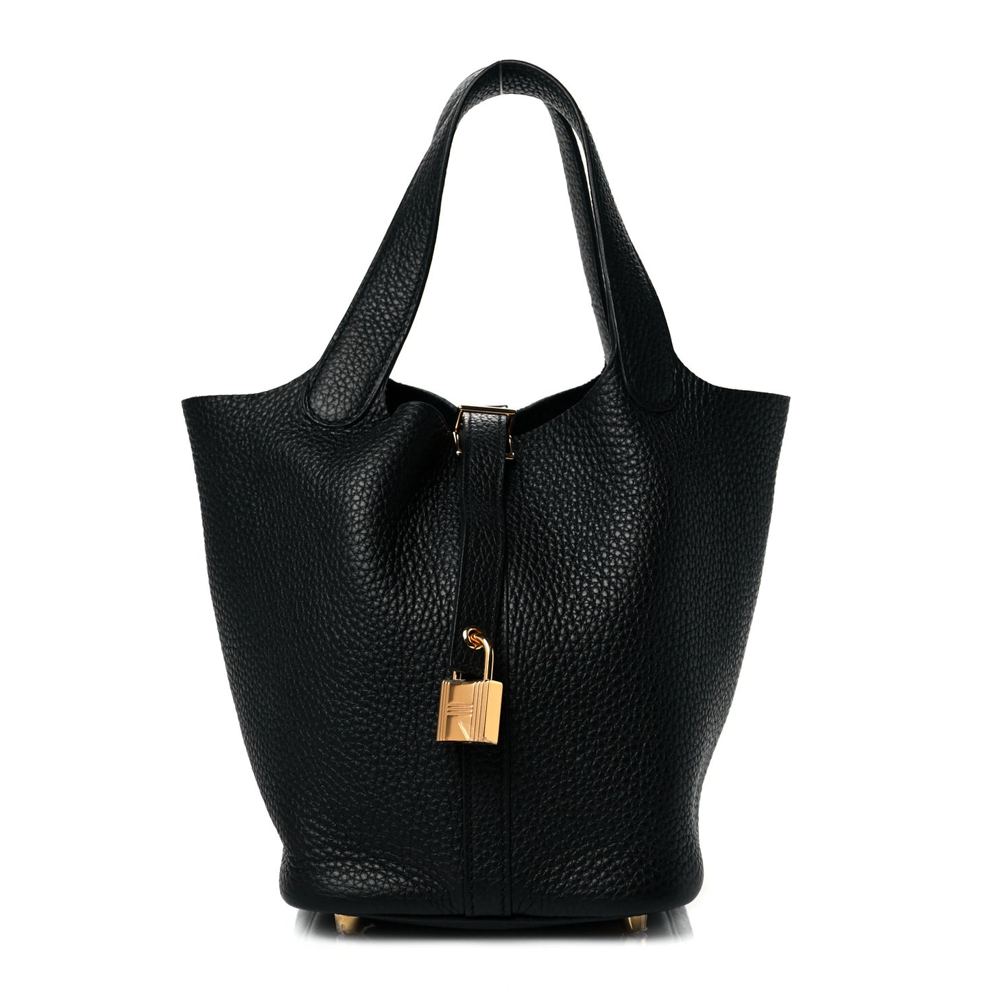 Taurillon Clemence Picotin Lock 18 PM Black