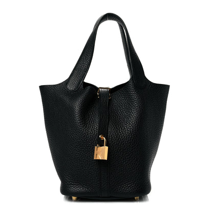 Hermes Taurillon Clemence Picotin Lock 18 PM Black 1 of 11