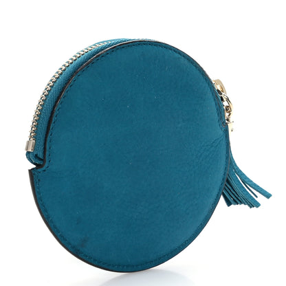 Gucci Suede Soho Round Coin Purse Deep Cobalt 3 of 6