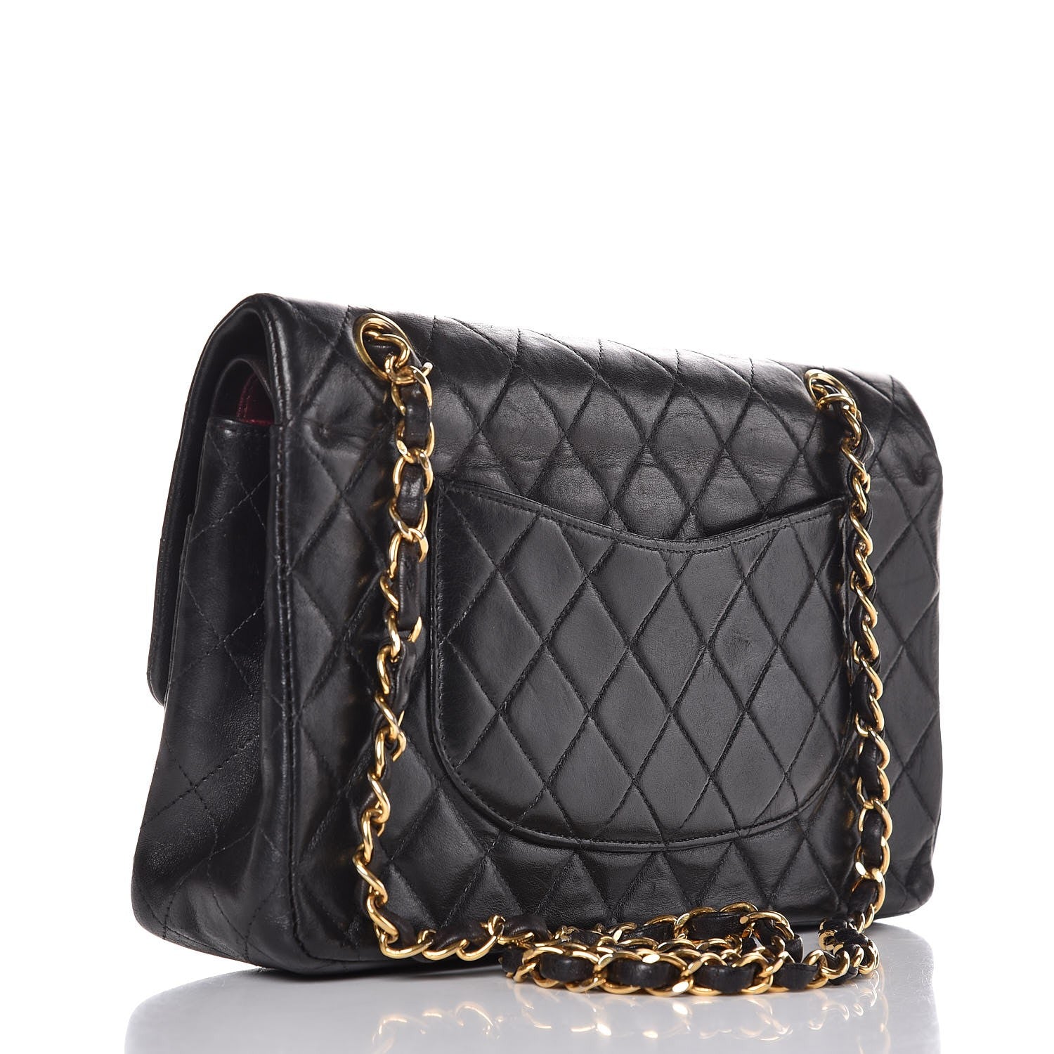 Chanel Lambskin Quilted Medium Double Flap Black 3 of 7