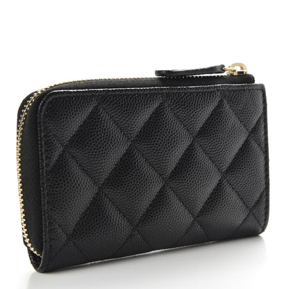 Chanel Caviar Quilted Zipped Key Holder Case Black 4 of 8