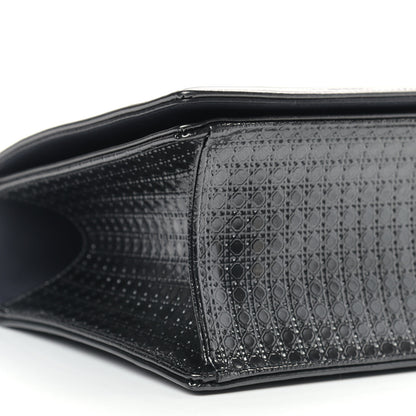 Christian Dior Metallic Calfskin Micro-Cannage Medium Diorama Flap Bag Graphite 9 of 14