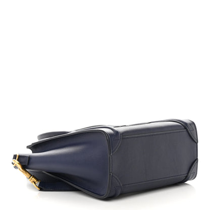 Celine Smooth Calfskin Nano Luggage Navy Blue 4 of 16