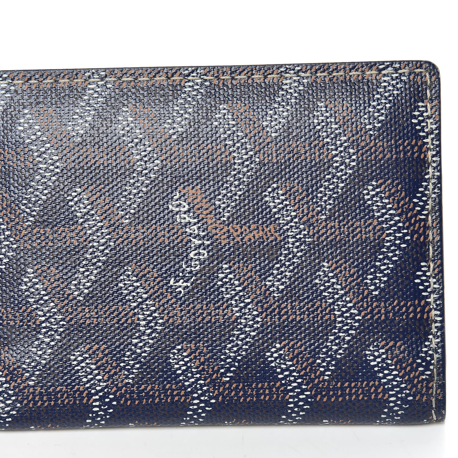 Goyard Goyardine Saint Marc Folding Card Case Navy 9 of 12