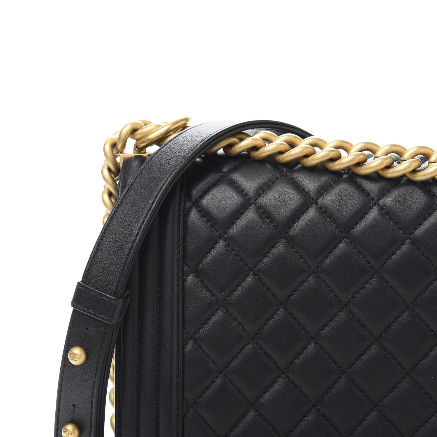 Chanel Lambskin Quilted New Medium Boy Flap Black 13 of 15