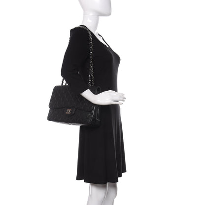 Chanel Caviar Quilted Jumbo Single Flap Black 2 of 10