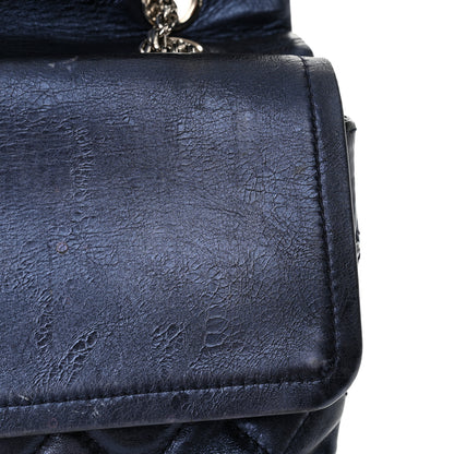 Chanel Metallic Aged Calfskin Quilted 2.55 Reissue 227 Flap Blue 12 of 14
