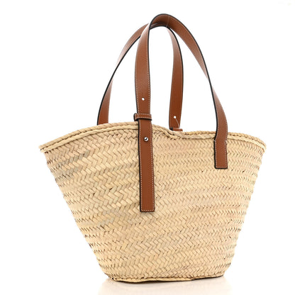Loewe Raffia Basket Tote Bag Natural Tan 3 of 9