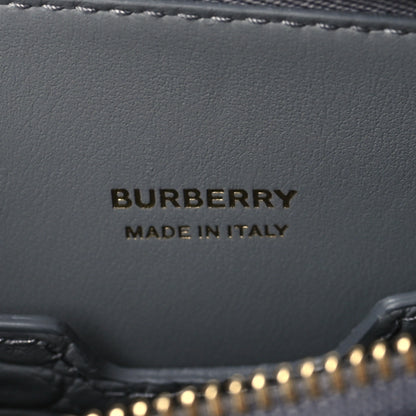 Burberry Calfskin Alligator Embossed Small TB Shoulder Bag Grey 5 of 7