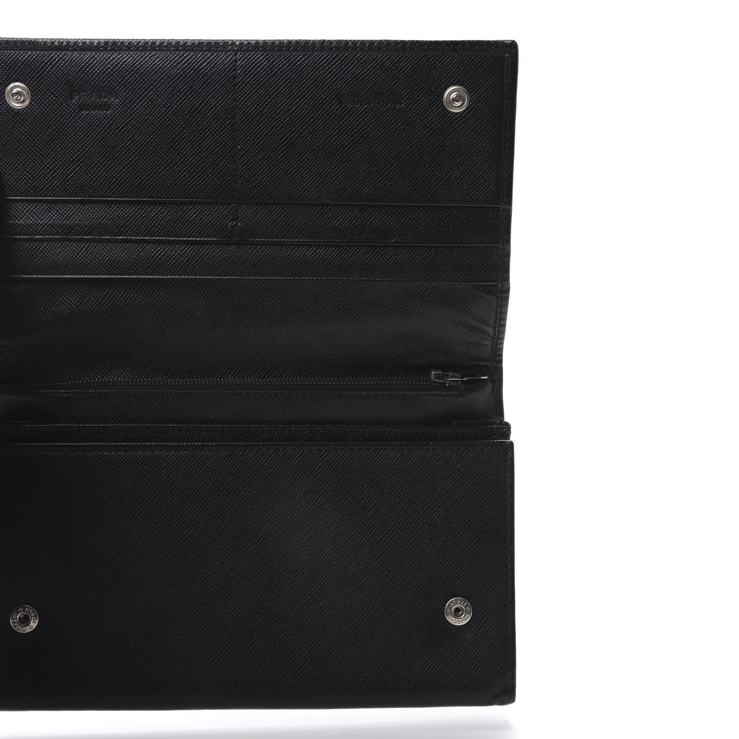Saffiano Triangle Flap Wallet Black