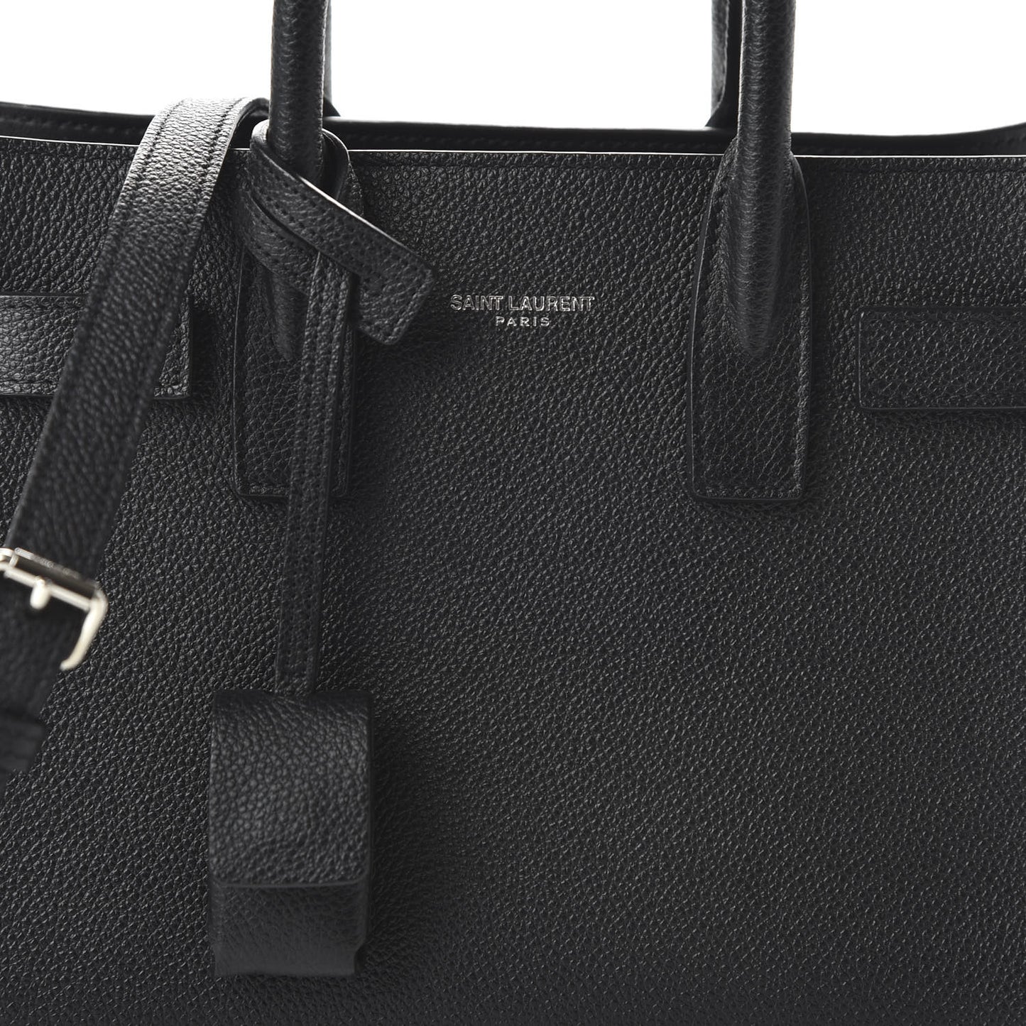 Grained Calfskin Nano Sac De Jour Black