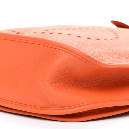 Hermes Taurillon Clemence Evelyne III GM Orange 10 of 11