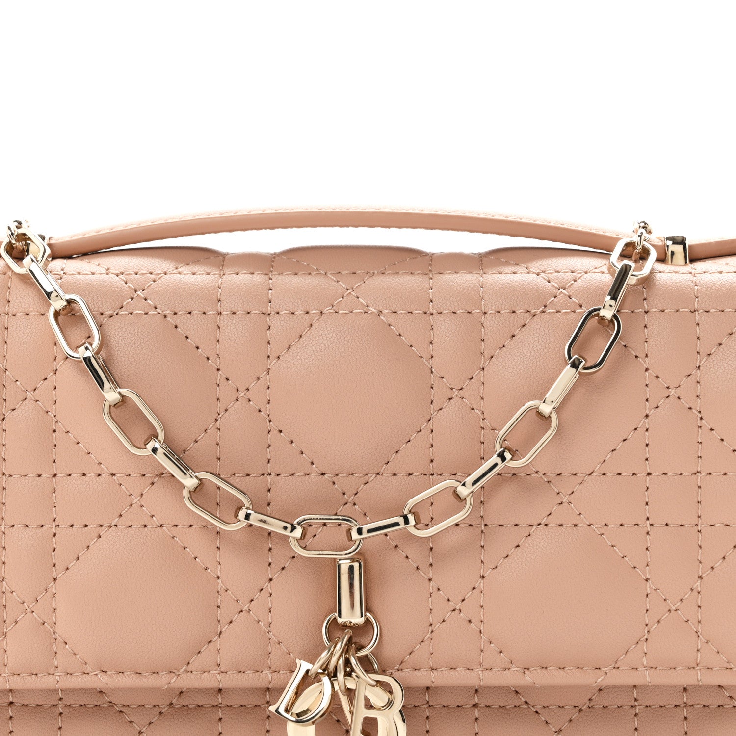 Christian Dior Lambskin Chain Lady My Dior Mini Chain Pouch Rose De Vents 8 of 10