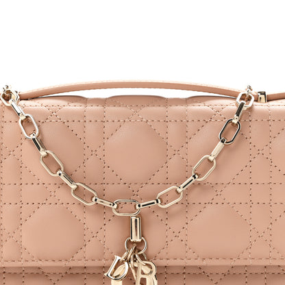 Christian Dior Lambskin Chain Lady My Dior Mini Chain Pouch Rose De Vents 8 of 10