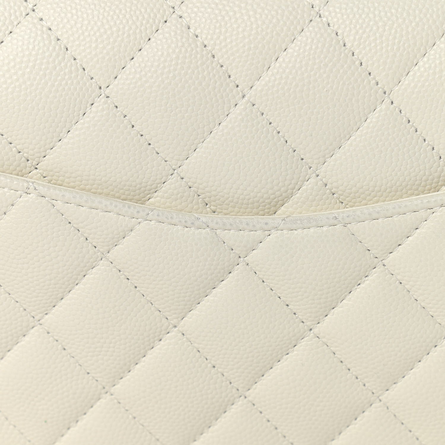 Chanel Caviar Quilted Medium Double Flap White 10 of 10