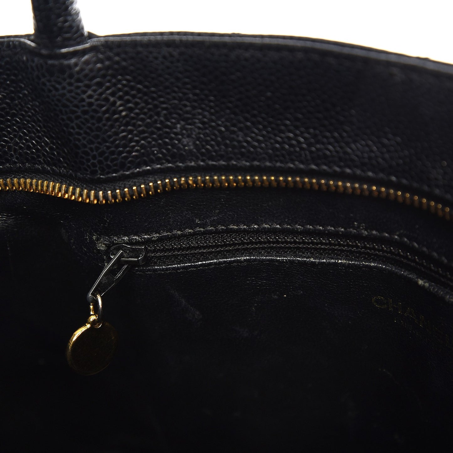 Caviar Quilted Medallion Tote Black