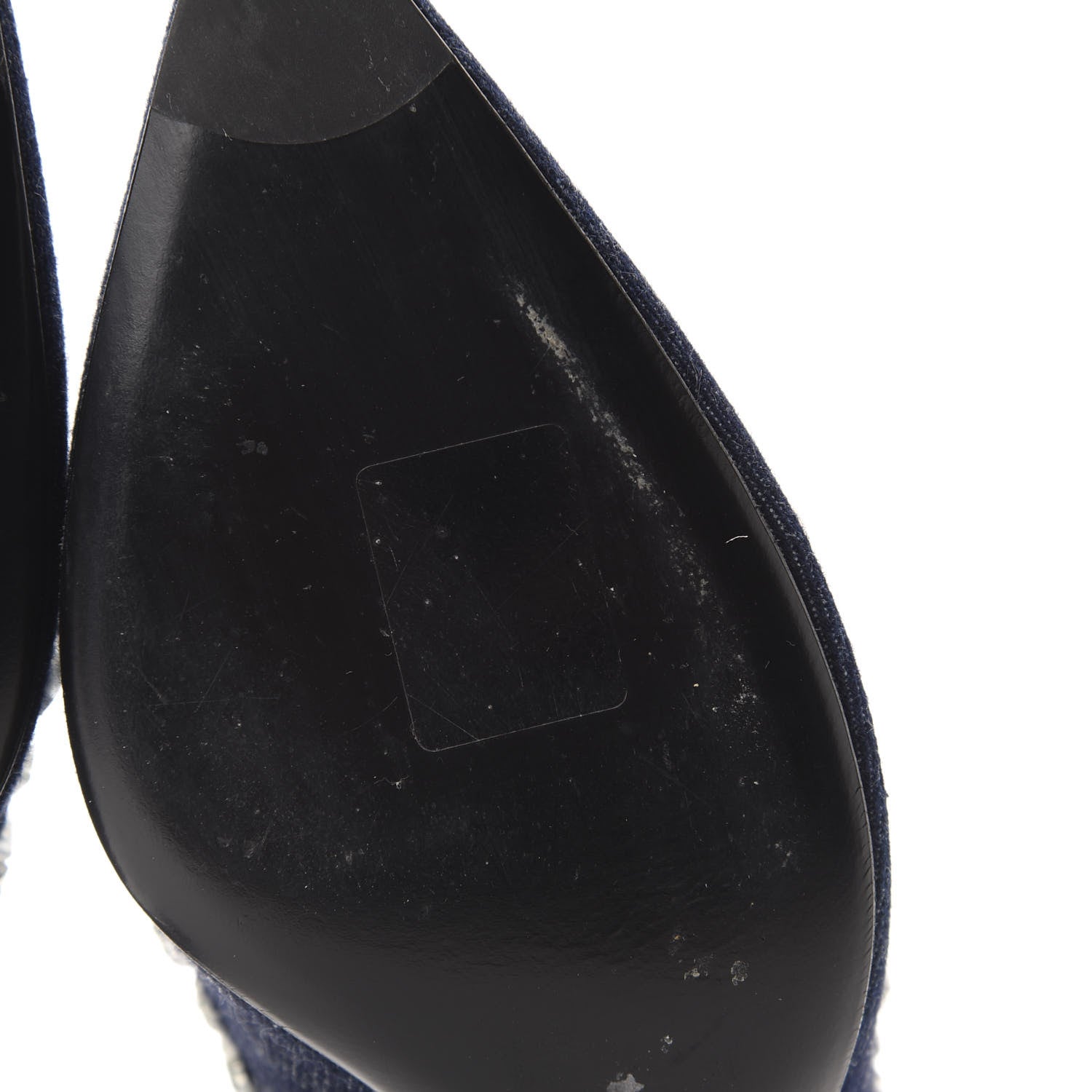 Christian Dior Denim Crystal Garland Pumps 37.5 Blue Fonce 8 of 12