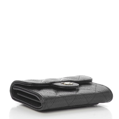 Chanel Caviar Quilted Flap Card Holder Wallet Black 4 of 8
