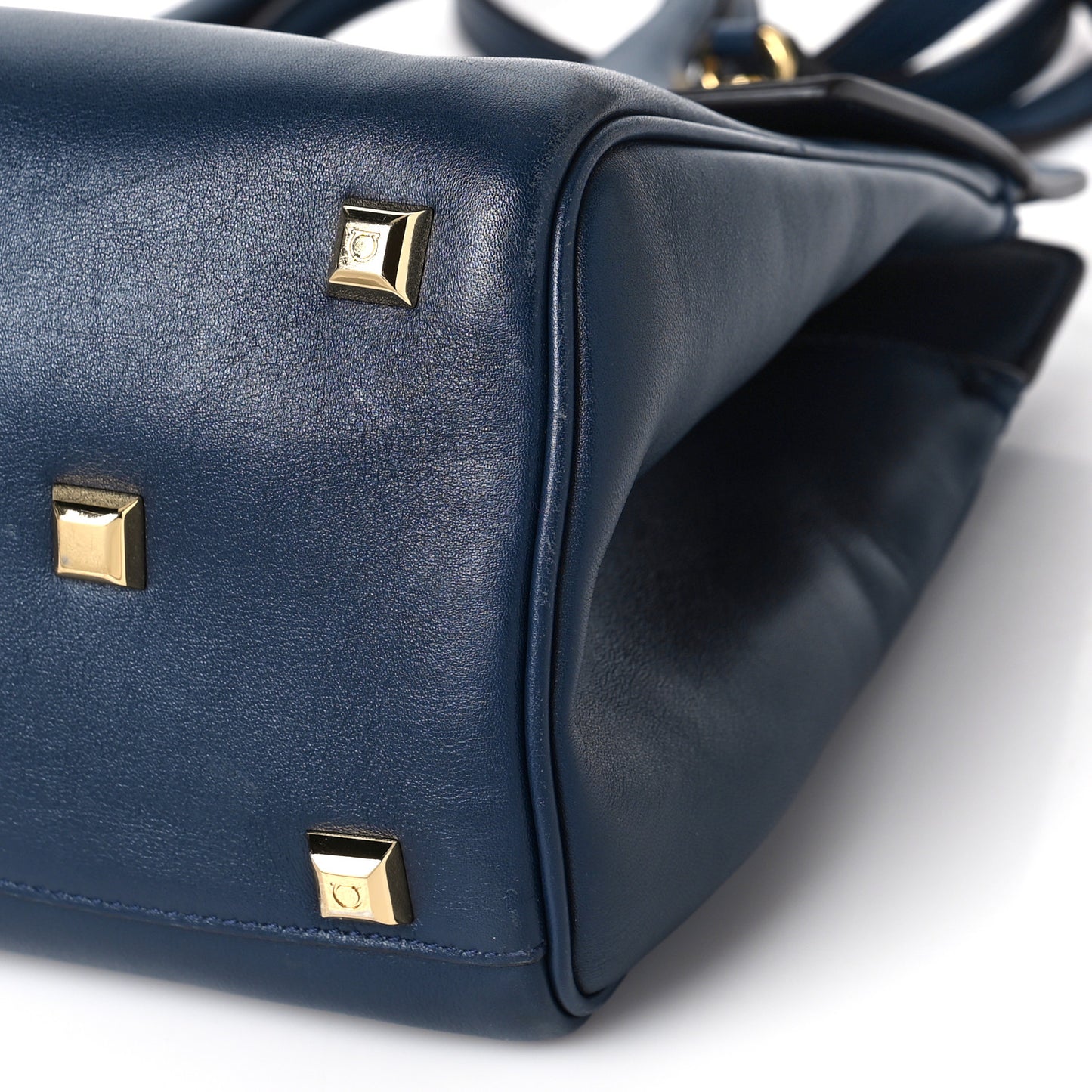 Calfskin Medium Studio Bag Navy