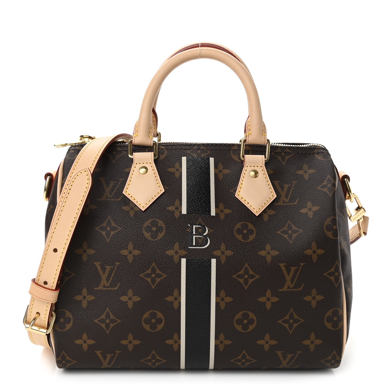 Louis Vuitton Monogram My LV Heritage Speedy Bandouliere 25 Black White 1 of 9