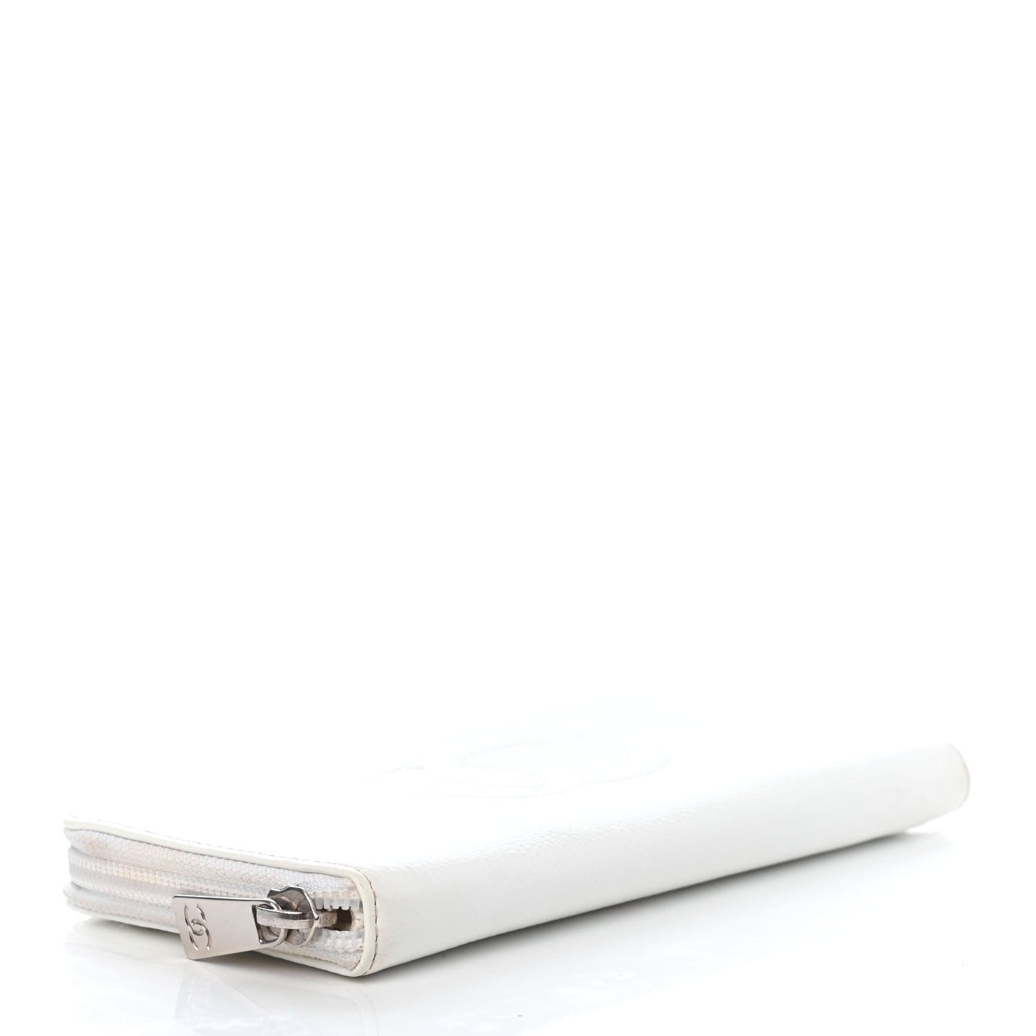 Chanel Caviar Timeless CC Large Gusset Zip Around Wallet White 4 of 9