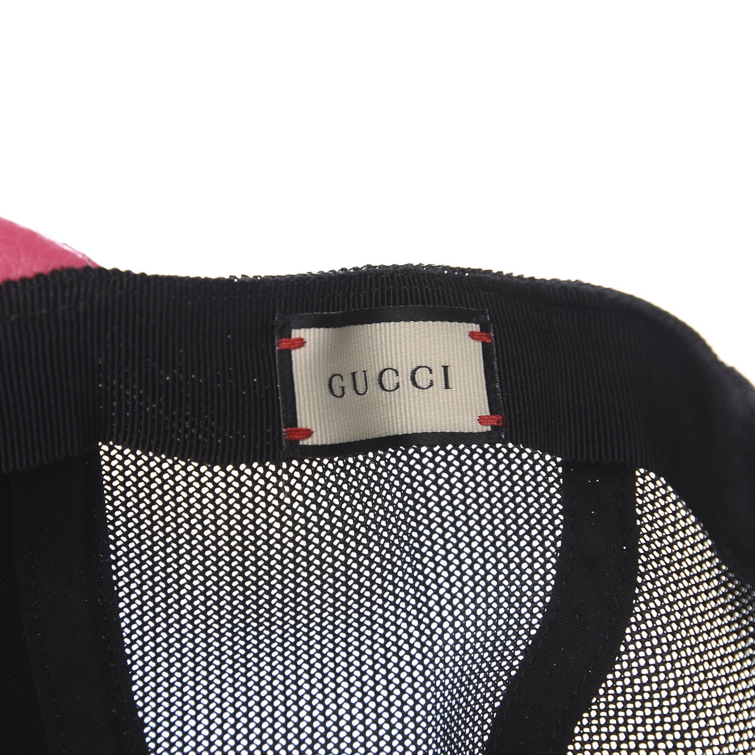 Gucci Cripto Calfskin Logo Baseball Hat M Fuxia Black 6 of 7
