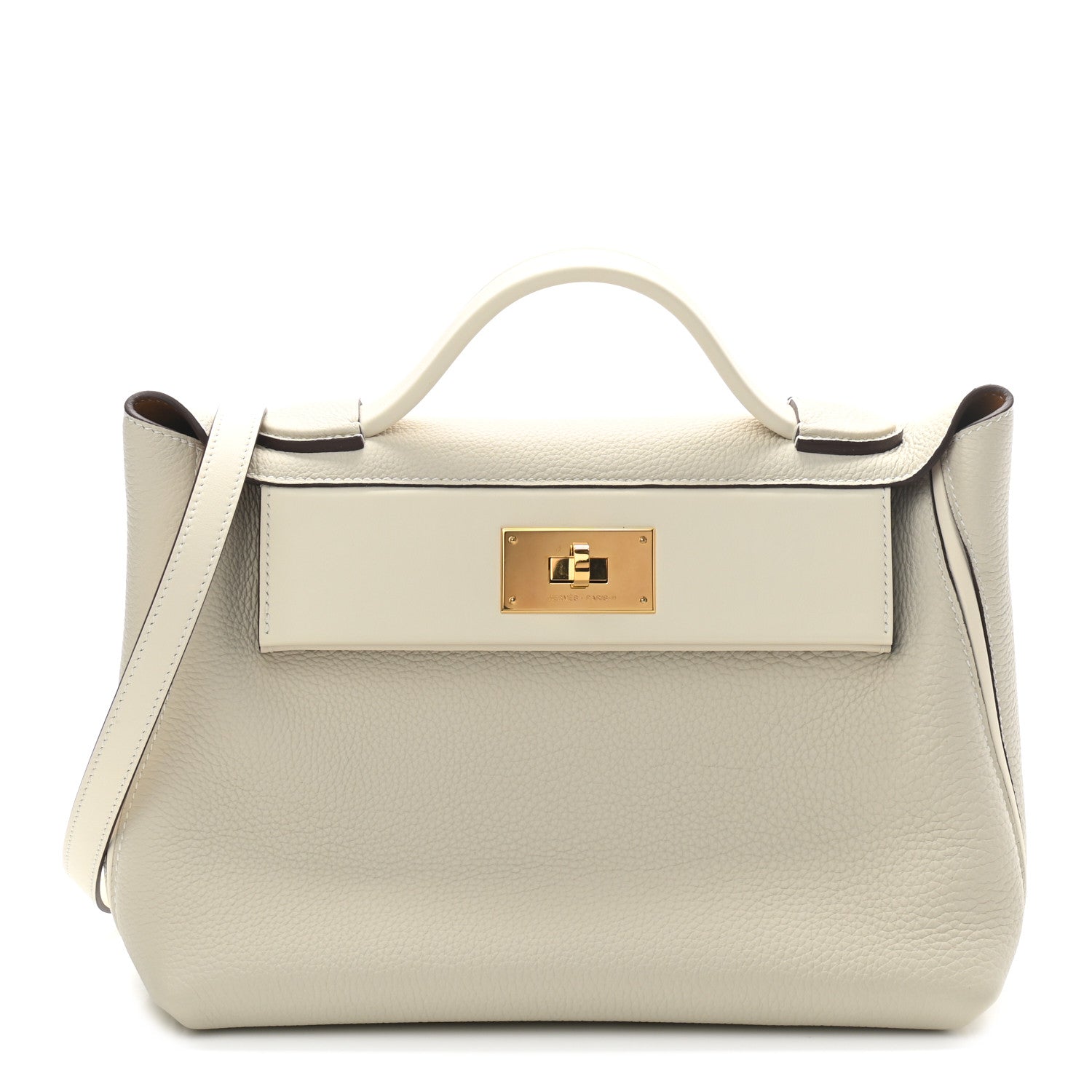 Hermes Taurillon Maurice Swift 24/24 29 Craie Nata Sesame 1 of 9