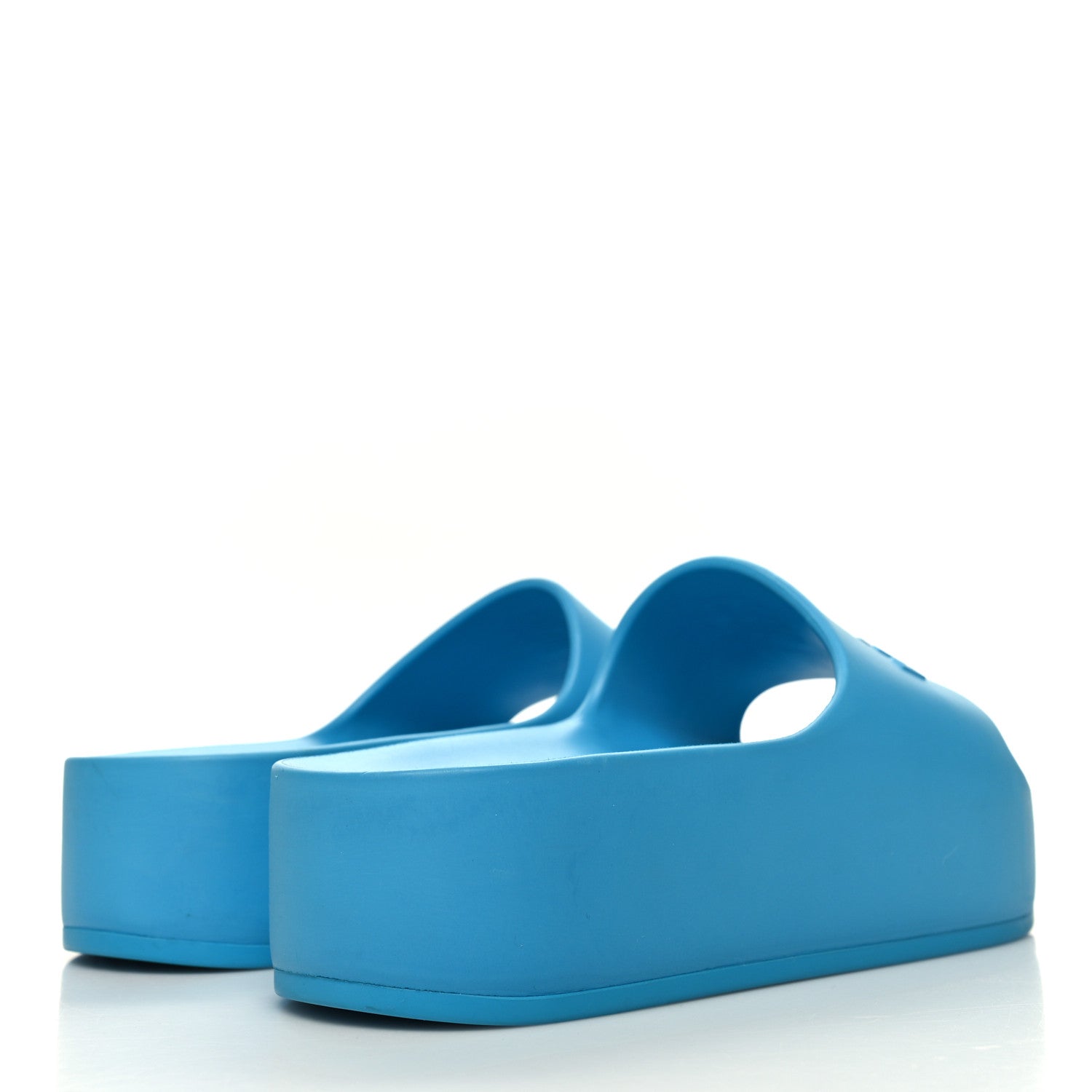 Balenciaga Rubber Womens Chunky Slide Sandals 36 Blue 4 of 6
