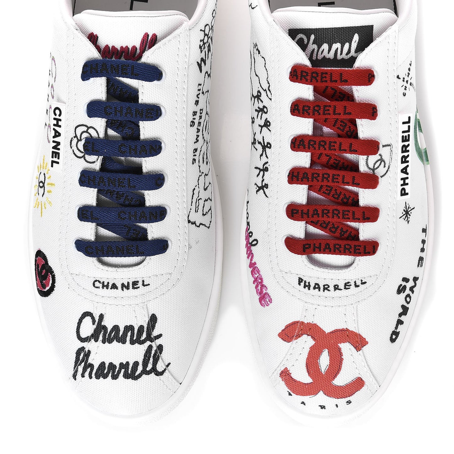 x Pharrell Williams Mens Calfskin Sneakers 45 White