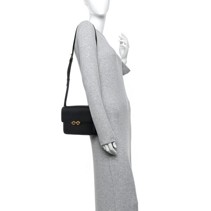 Saint Laurent Smooth Calfskin Le Maillon Satchel Black 2 of 10