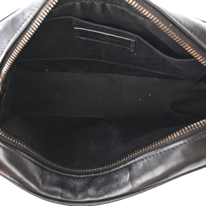 Saint Laurent Calfskin Matelasse Monogram Monochrome Lou Camera Bag Black 4 of 10