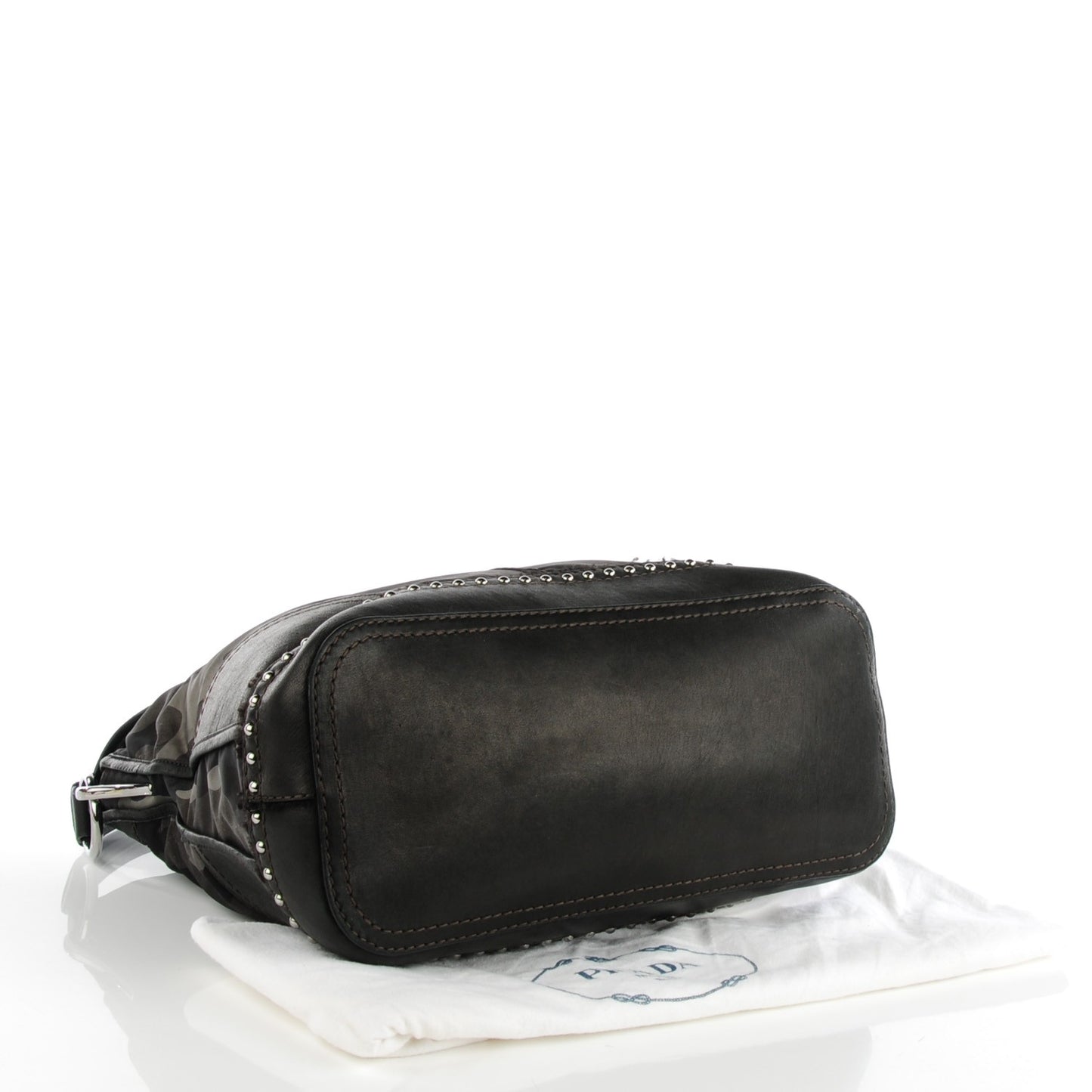 Tessuto Camouflage Flap Shoulder Bag Fumo